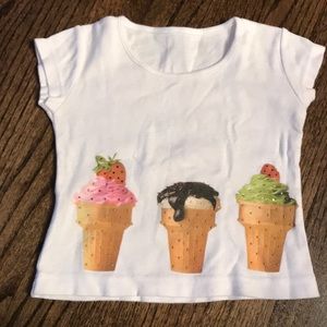 Ouch! Brand ice cream T-shirt w/ studded details
